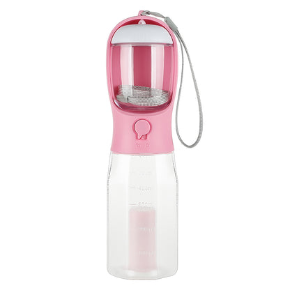 Ultimate 3-in-1 Portable Cat & Dog Water Bottle with Food Feeder and Poop Dispenser - Leak-Proof and Multifunctional Pet Travel Essential