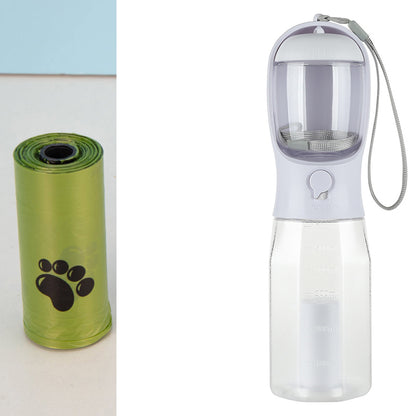 Ultimate 3-in-1 Portable Cat & Dog Water Bottle with Food Feeder and Poop Dispenser - Leak-Proof and Multifunctional Pet Travel Essential