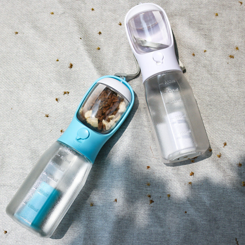Ultimate 3-in-1 Portable Cat & Dog Water Bottle with Food Feeder and Poop Dispenser - Leak-Proof and Multifunctional Pet Travel Essential