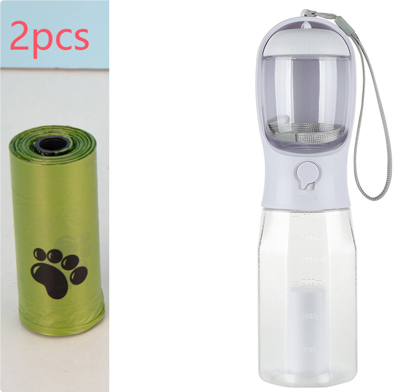 Ultimate 3-in-1 Portable Cat & Dog Water Bottle with Food Feeder and Poop Dispenser - Leak-Proof and Multifunctional Pet Travel Essential
