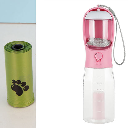 Ultimate 3-in-1 Portable Cat & Dog Water Bottle with Food Feeder and Poop Dispenser - Leak-Proof and Multifunctional Pet Travel Essential